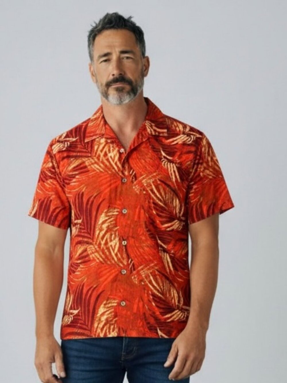 Caribbean Silk Blend Men’s Shirt Size XL‎ Hawaiian print